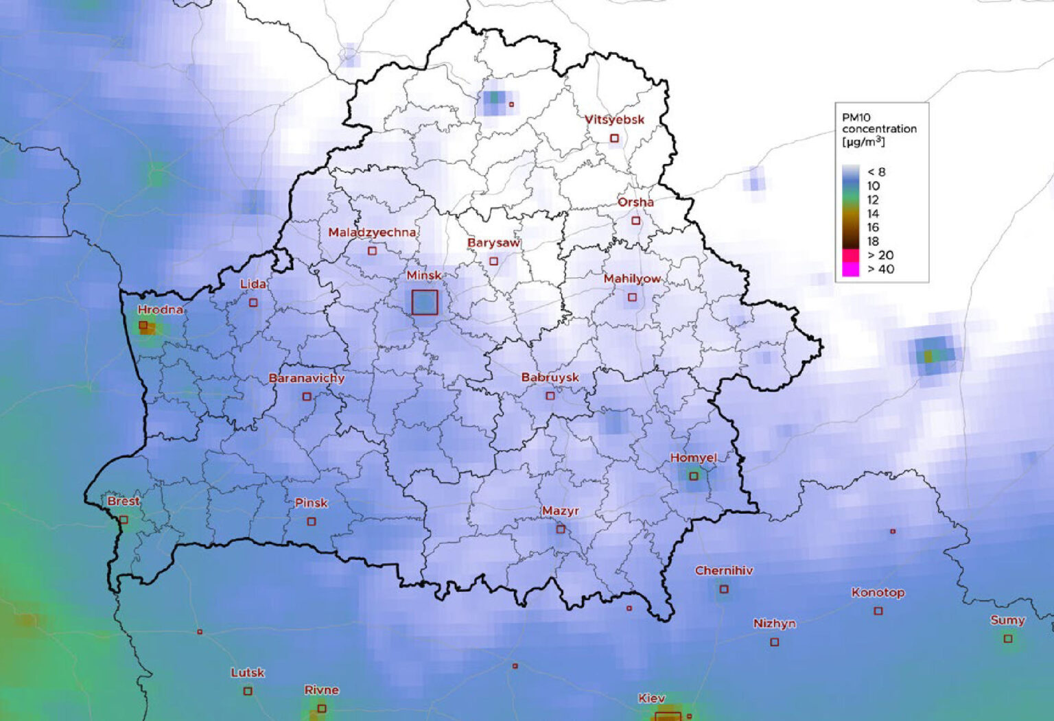 Карта спутниковая карта белоруссии