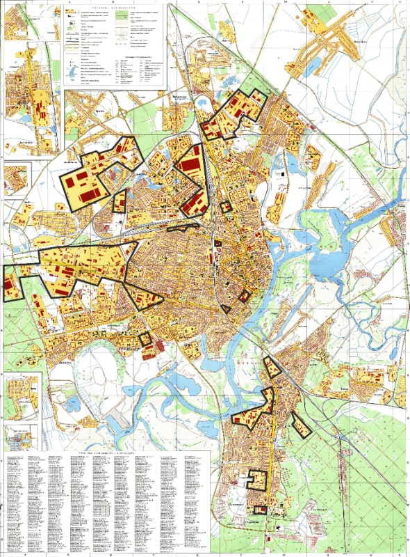 Подробная карта гомеля с улицами и номерами домов