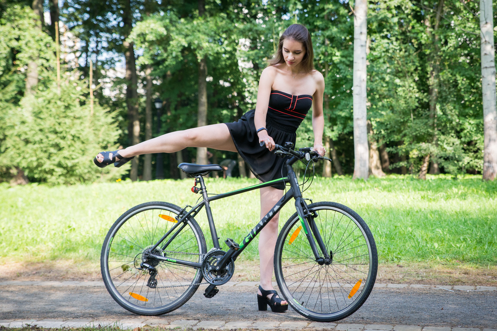 Платье с велосипедами 